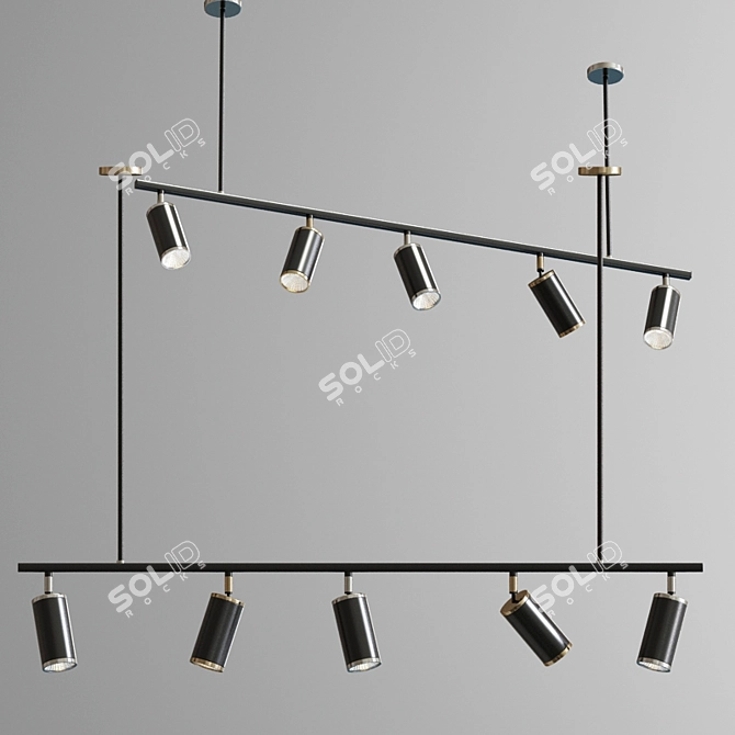 Sleek LED Pendant Collection 3D model image 4