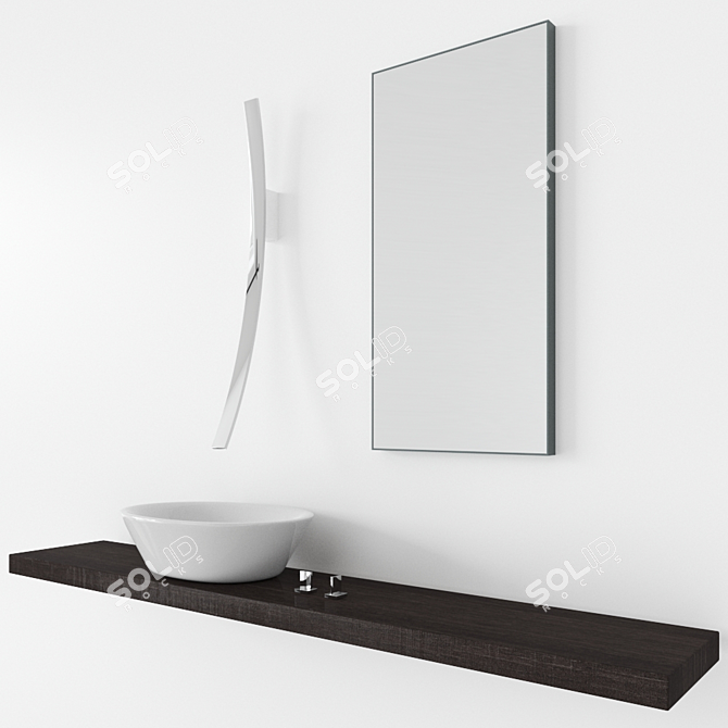 Luna Wall Spout: Sleek and Stylish 3D model image 1