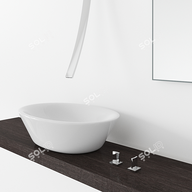 Luna Wall Spout: Sleek and Stylish 3D model image 2