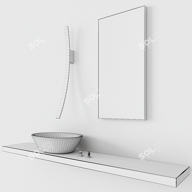 Luna Wall Spout: Sleek and Stylish 3D model image 3