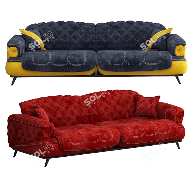 Turkish Casette: Modern Sofa 3D model image 2