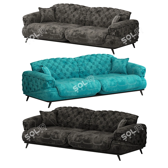 Turkish Casette: Modern Sofa 3D model image 3