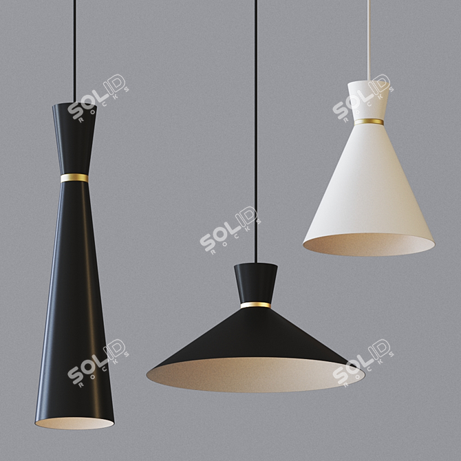 Elegant Vanderbilt Pendant Light 3D model image 1