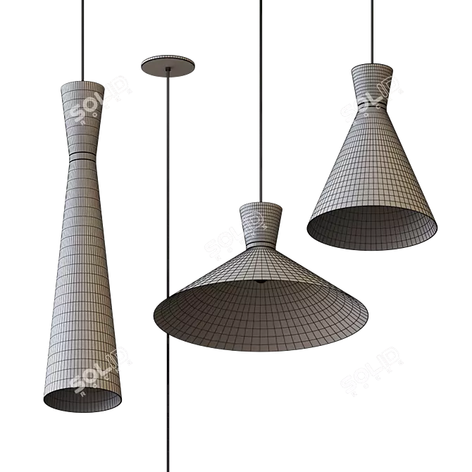 Elegant Vanderbilt Pendant Light 3D model image 3