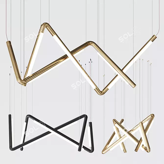  Modern LED Pendant Light: Pipeline Cm9 3D model image 1