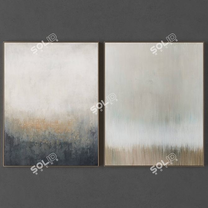 Elegant Frames for Art: Set of 2 3D model image 1