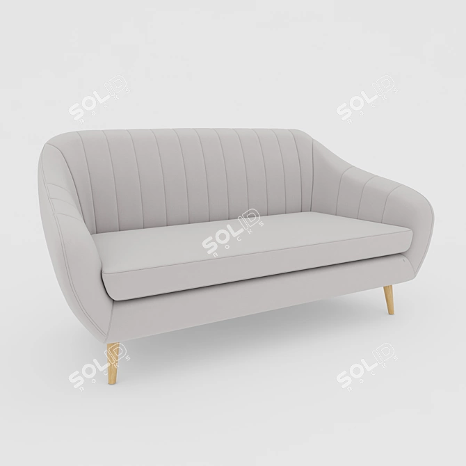 Elegant Doria Actona Sofa 3D model image 1