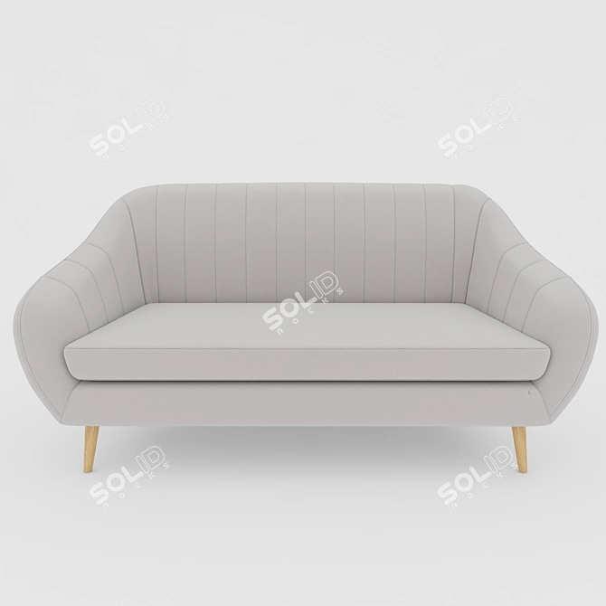 Elegant Doria Actona Sofa 3D model image 2