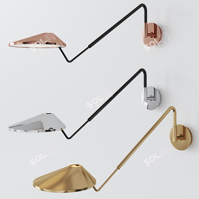 BOVER Nón Lá A/04 Wall Lamp 3D model image 1