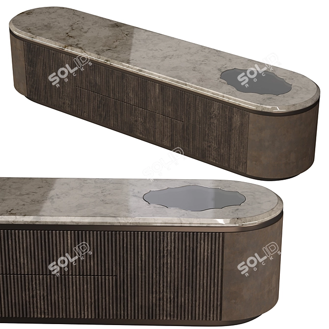 Luxury Gordon Wave Low Storage 3D model image 1