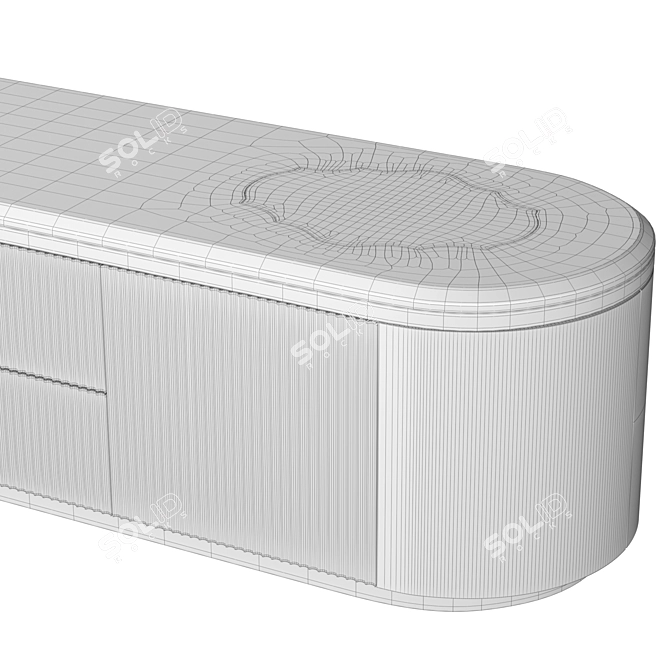 Luxury Gordon Wave Low Storage 3D model image 5