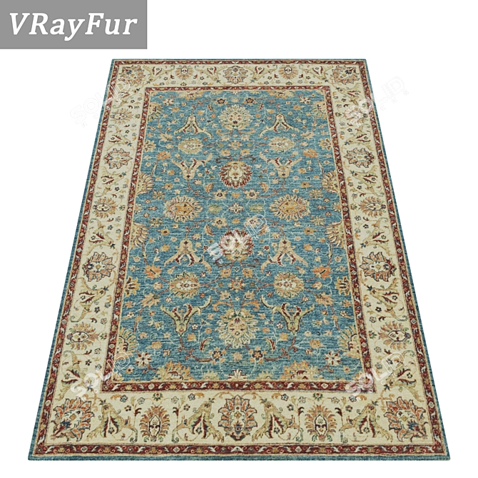 Title: High Quality Carpet Set 3D model image 2