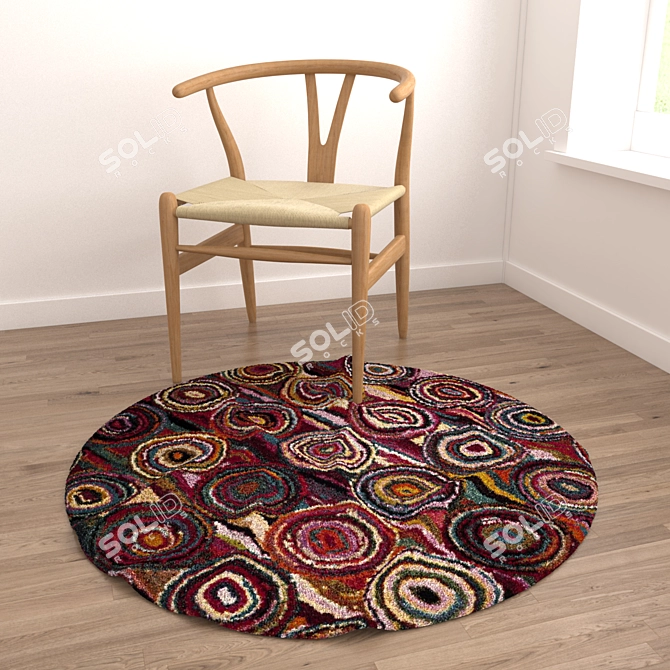 Versatile Round Carpets Set 3D model image 4