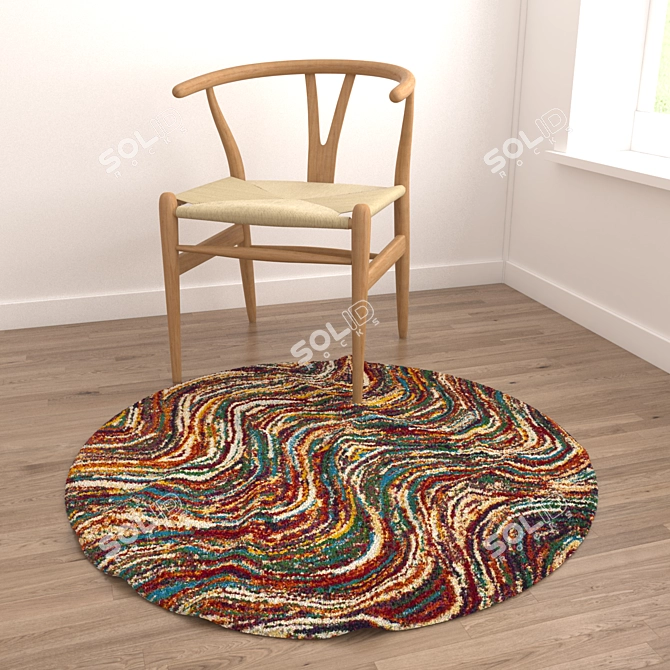 Versatile Round Carpets Set 3D model image 4