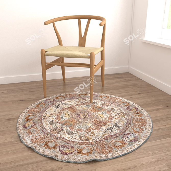 Versatile Round Carpets Set 16 3D model image 4