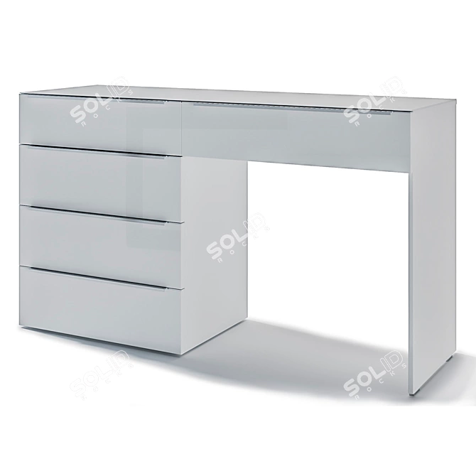 Modern Vanity Table with Storage Drawers 3D model image 4