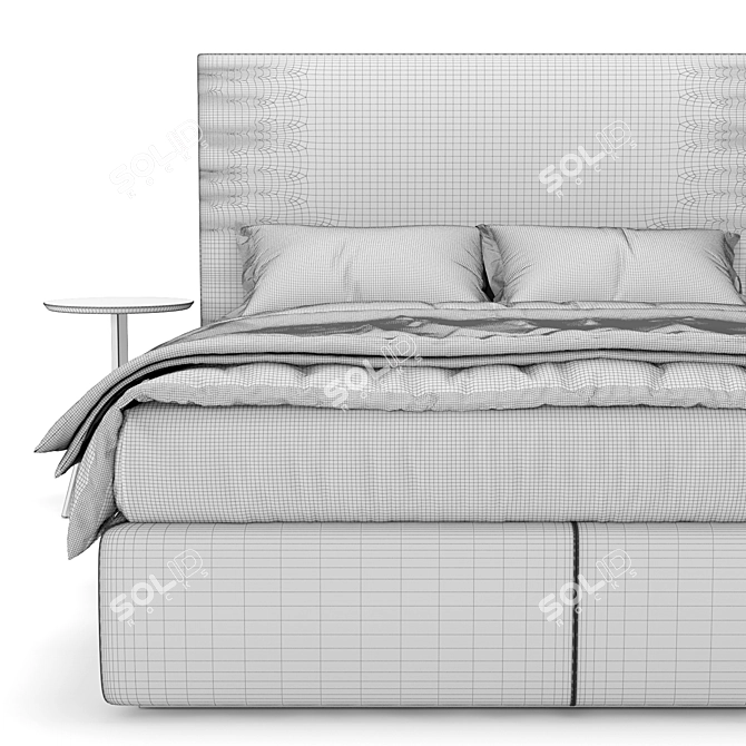 Luxury Ducale High Bed 3D model image 3