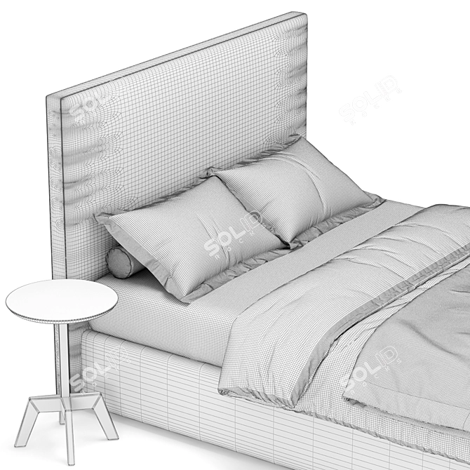 Luxury Ducale High Bed 3D model image 4