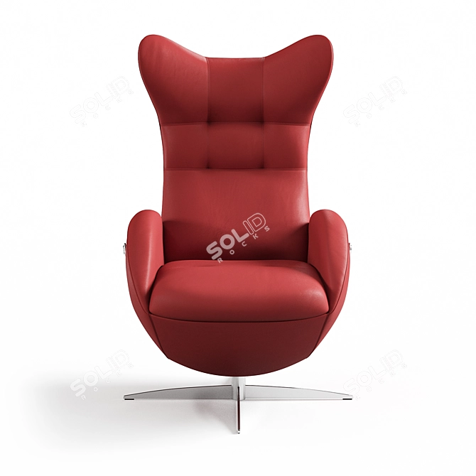 Cosmic Comfort Chair & Ottoman 3D model image 2