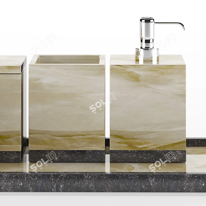 Elegant Hidalgo Armani Bathroom Set 3D model image 3