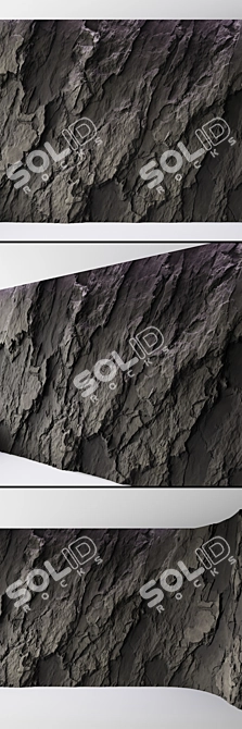 Seamless Rock Cliff Wall Texture 3D model image 7