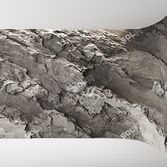 Seamless Rock Cliff Wall Texture 3D model image 13