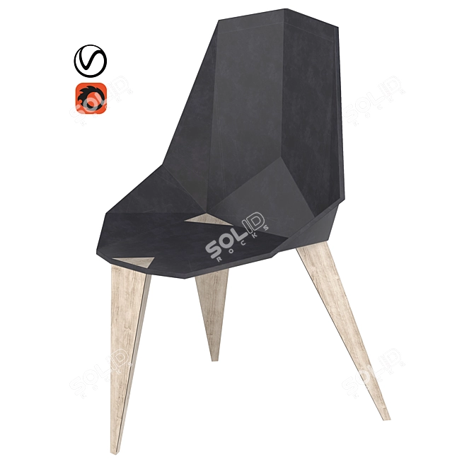 Arah Folding Chair: Low Poly 2015 Design 3D model image 1