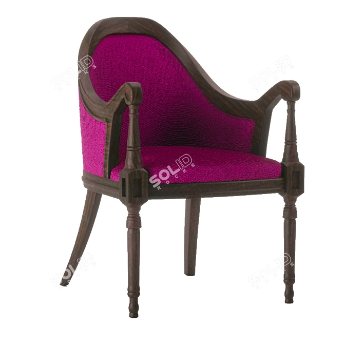 Royal Armchair: Luxurious, Stylish, and Comfortable 3D model image 3