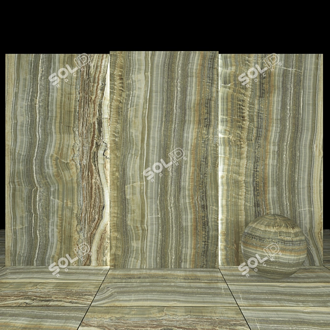 6-Texture Wave Port Onyx Slabs & Tiles 3D model image 1