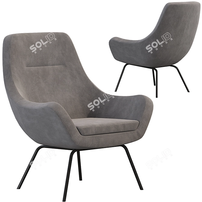 Cozy Jysk Nebel Armchair 3D model image 1