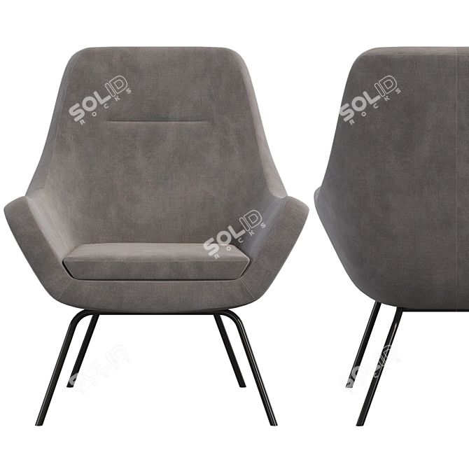 Cozy Jysk Nebel Armchair 3D model image 2