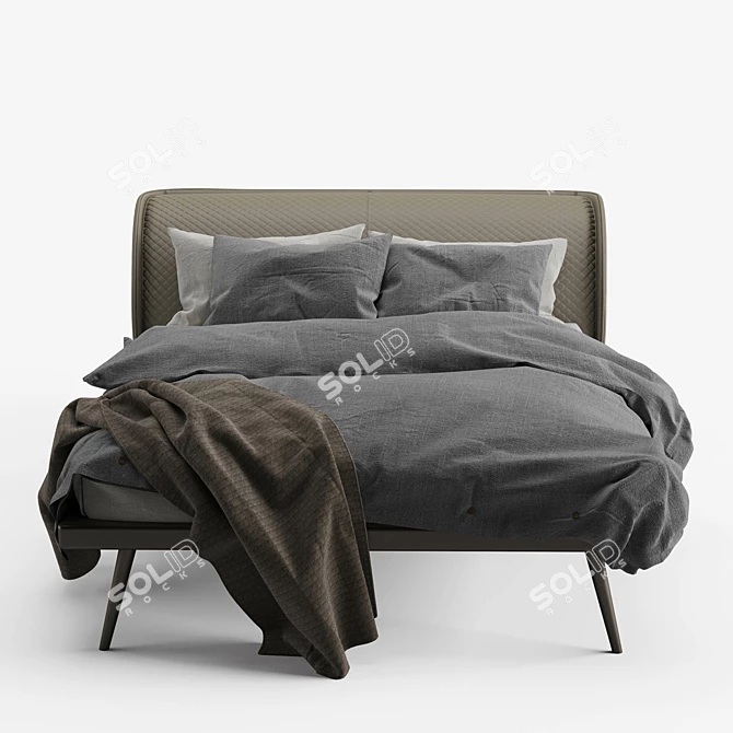 Luxurious Ayrton Bed by Cattelan Italia 3D model image 3