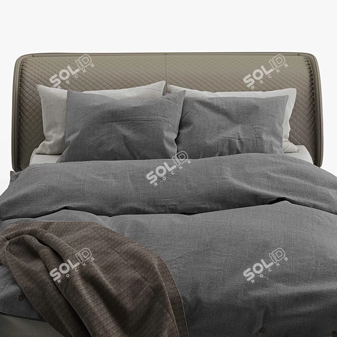 Luxurious Ayrton Bed by Cattelan Italia 3D model image 4