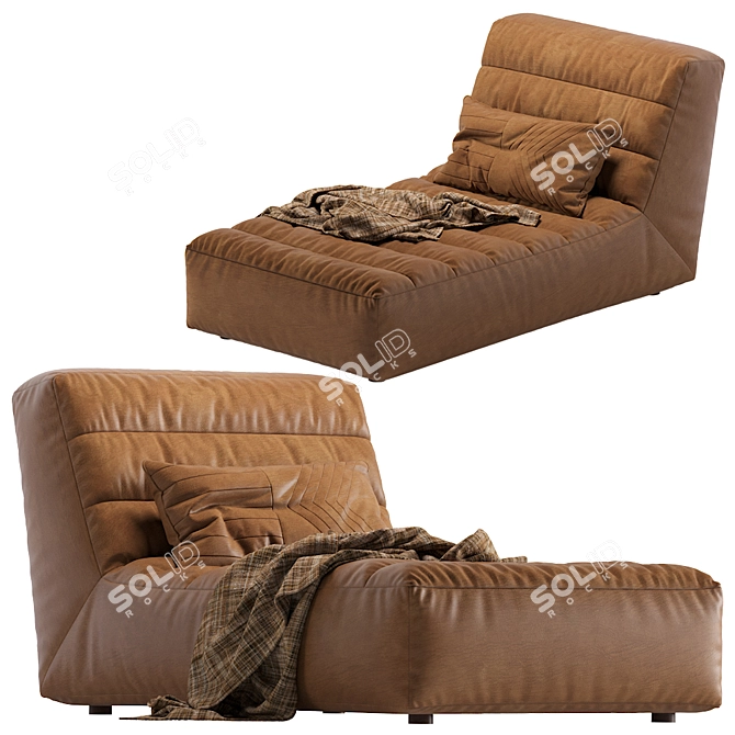 Timothy Oulton Shabby Chaise: Vintage Elegance for Your Space 3D model image 1