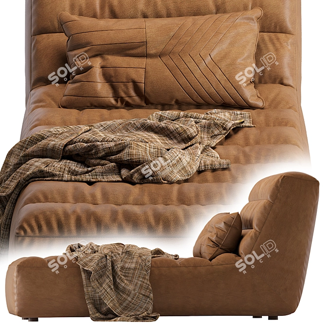 Timothy Oulton Shabby Chaise: Vintage Elegance for Your Space 3D model image 2