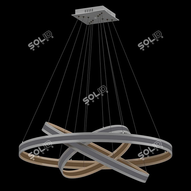 Baltic Style LED Pendant Chandelier 3D model image 3