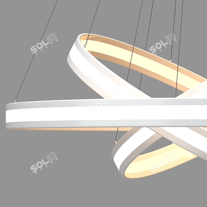 Baltic Style LED Pendant Chandelier 3D model image 4