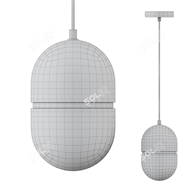 Marble Pendant Lamp: Lampatron ALTON 3D model image 2