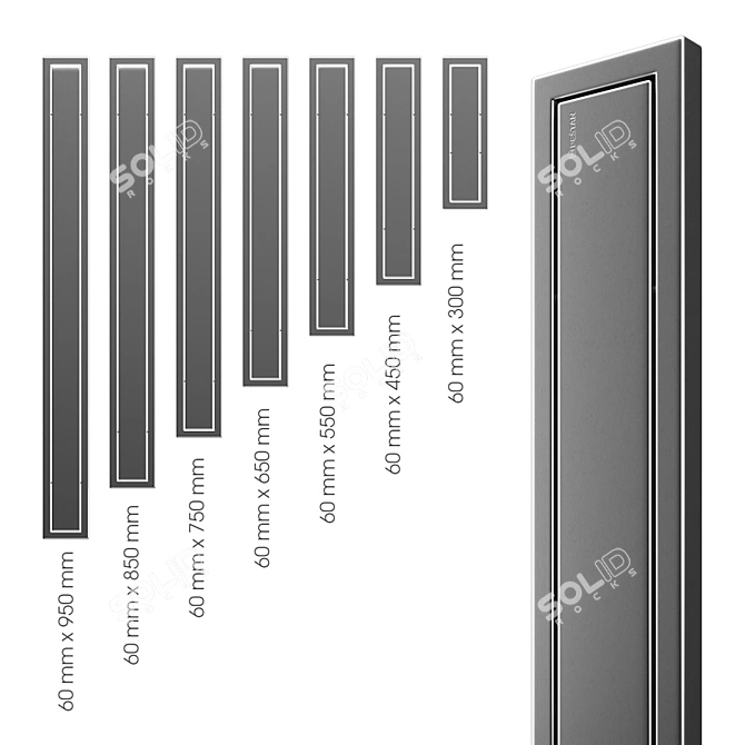 Sleek Shower Traps: Pestan's Premium & Slim Line 3D model image 3