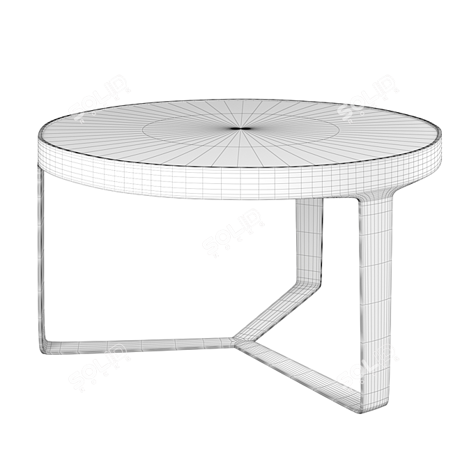 Elegant Thea Cocktail Table 3D model image 4