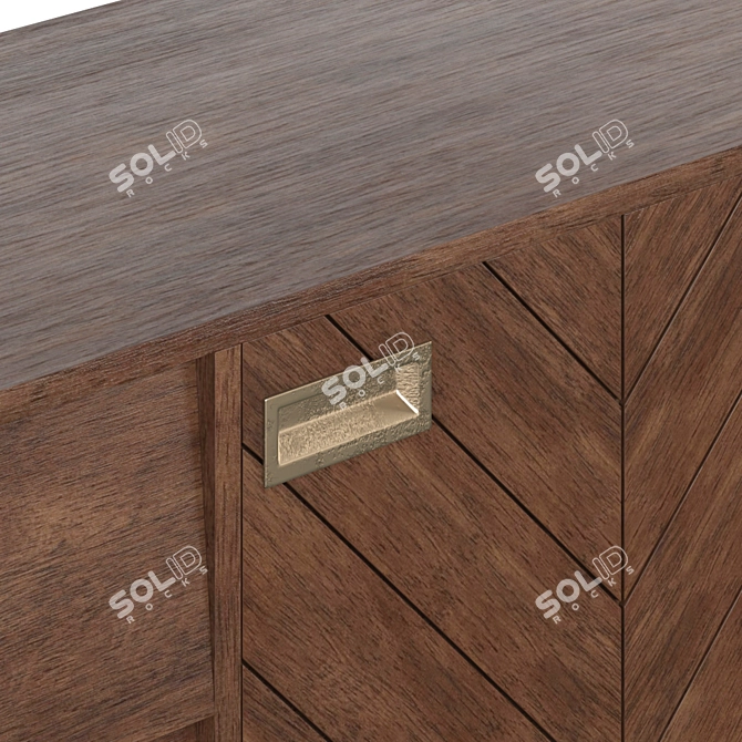 Elegant Zen Greyson Sideboard 3D model image 2