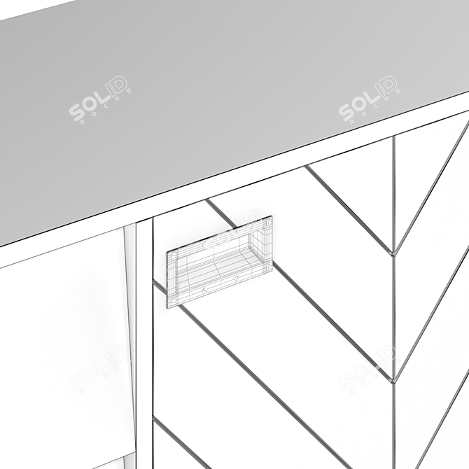 Elegant Zen Greyson Sideboard 3D model image 3