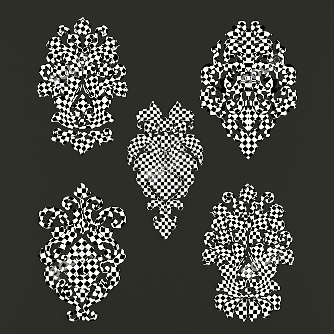 Modern Geometric Ornament Set 3D model image 3