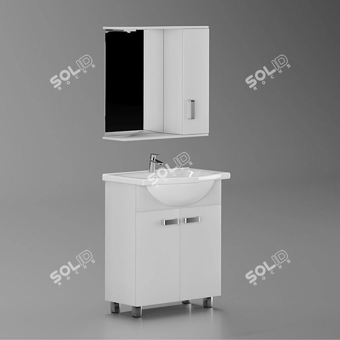 IDDIS Furniture Washbasin 3D model image 2