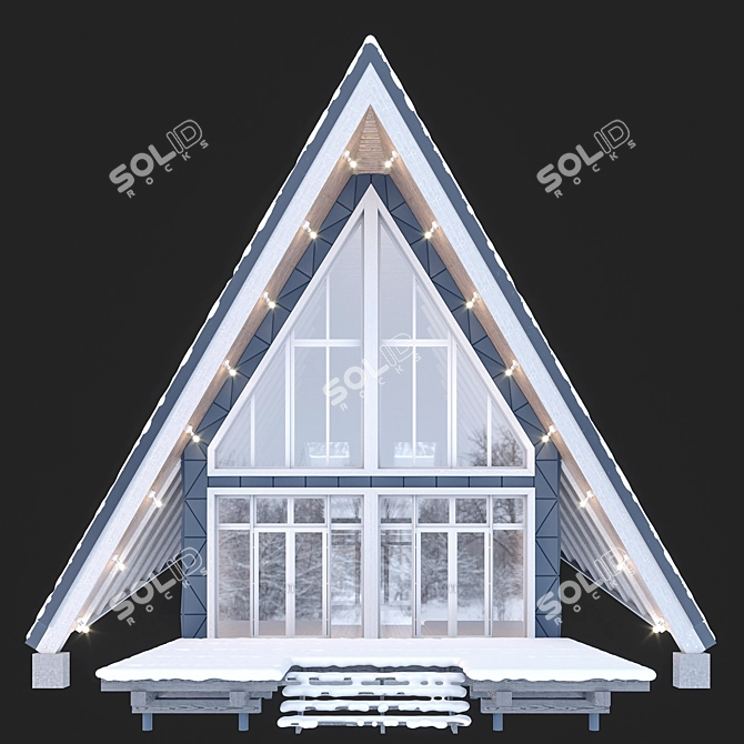 Cozy Forest Retreat: Winter House 3D model image 2