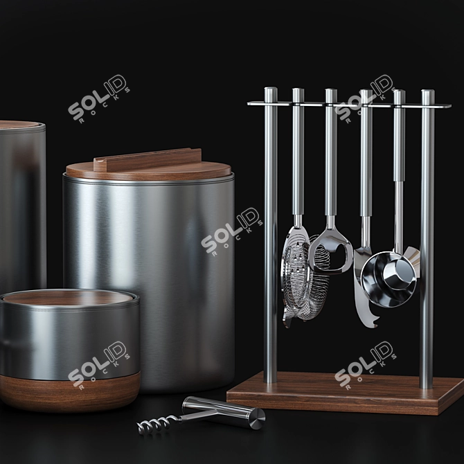 Elegant Kitchen Set: Essential and Stylish 3D model image 2