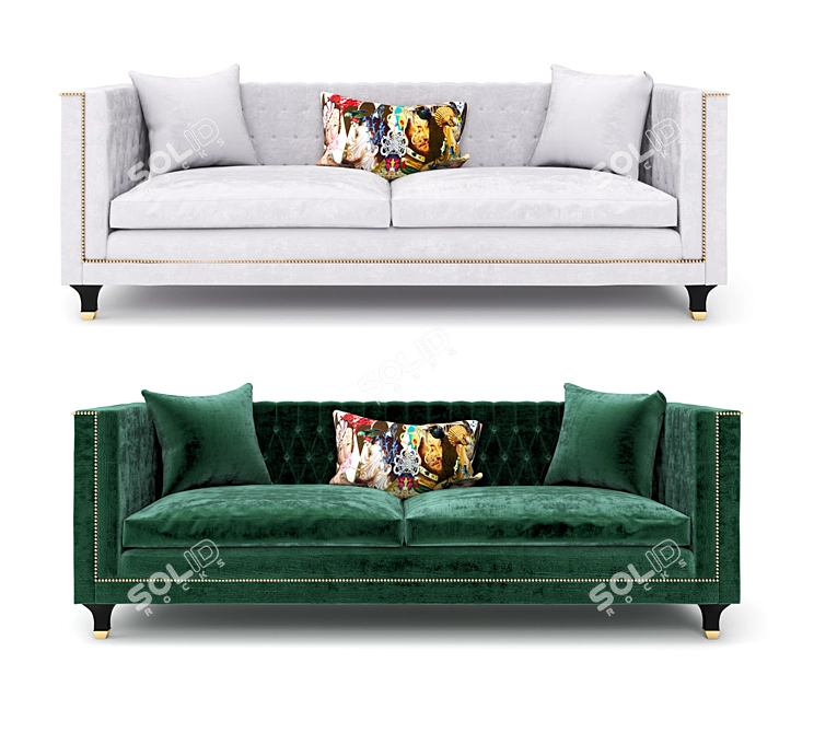 Luxury Balfour Designer Sofa 3D model image 1