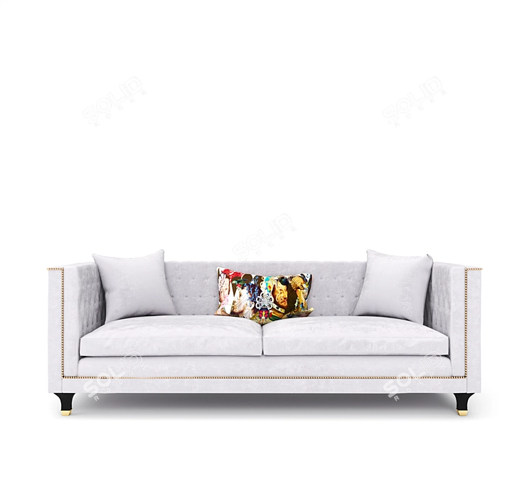 Luxury Balfour Designer Sofa 3D model image 4