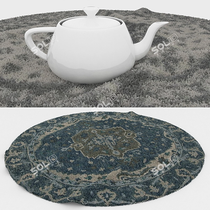 Versatile Round Carpets Set 3D model image 3