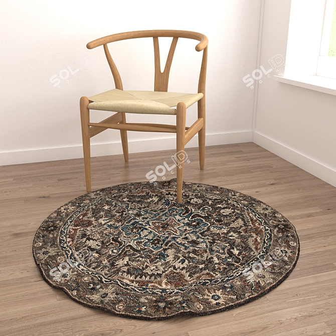 Versatile Round Carpets Set 3D model image 4